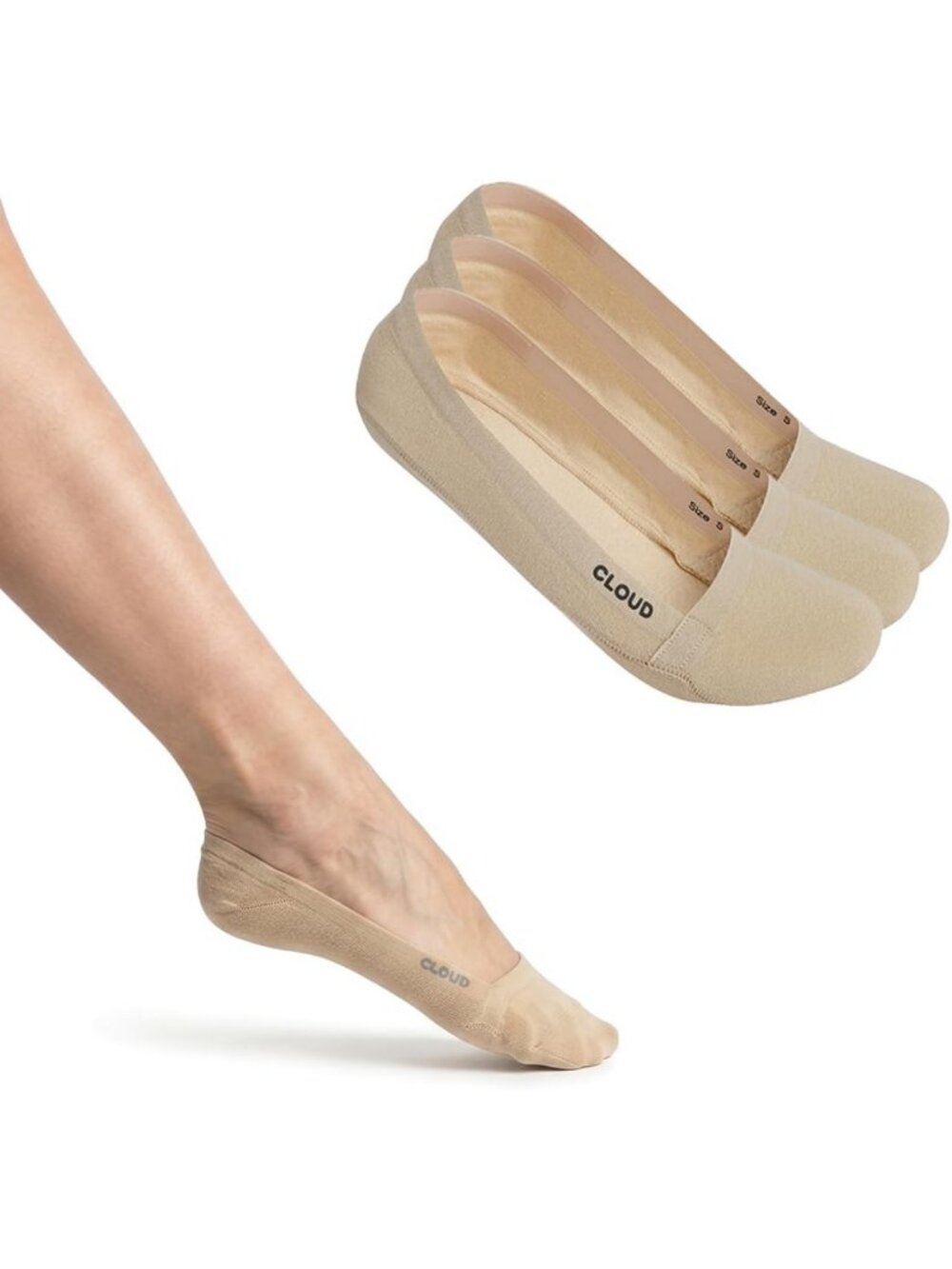 Women's No Show Invisible Socks - Soft, Breathable, Anti-Slip, Comfortable Fit